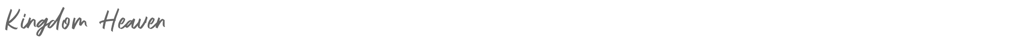 Sample characters Kingdom Heaven Font
